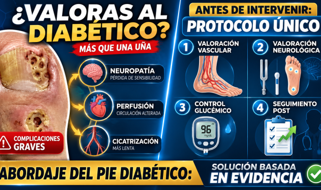 Uña encarnada en paciente con diabetes